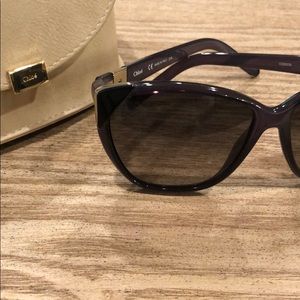 Chloe very dark purple sunglasses